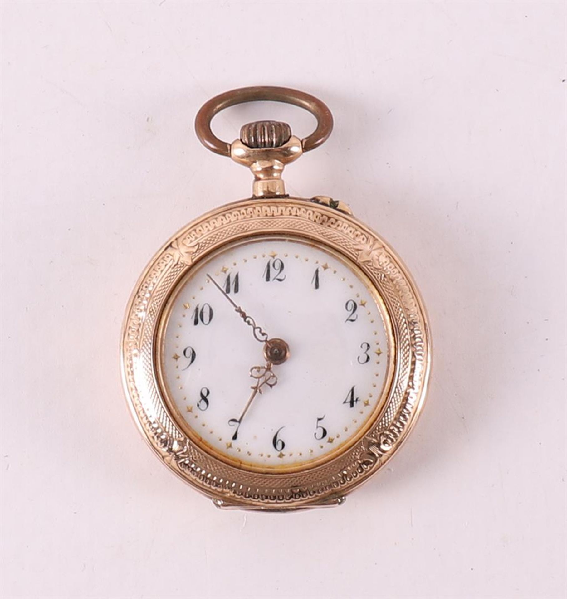 A ladies' pendant watch in 14 kt 585/1000 yellow gold case, circa 1900.