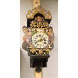 A chair clock, Friesland, early 19th century.