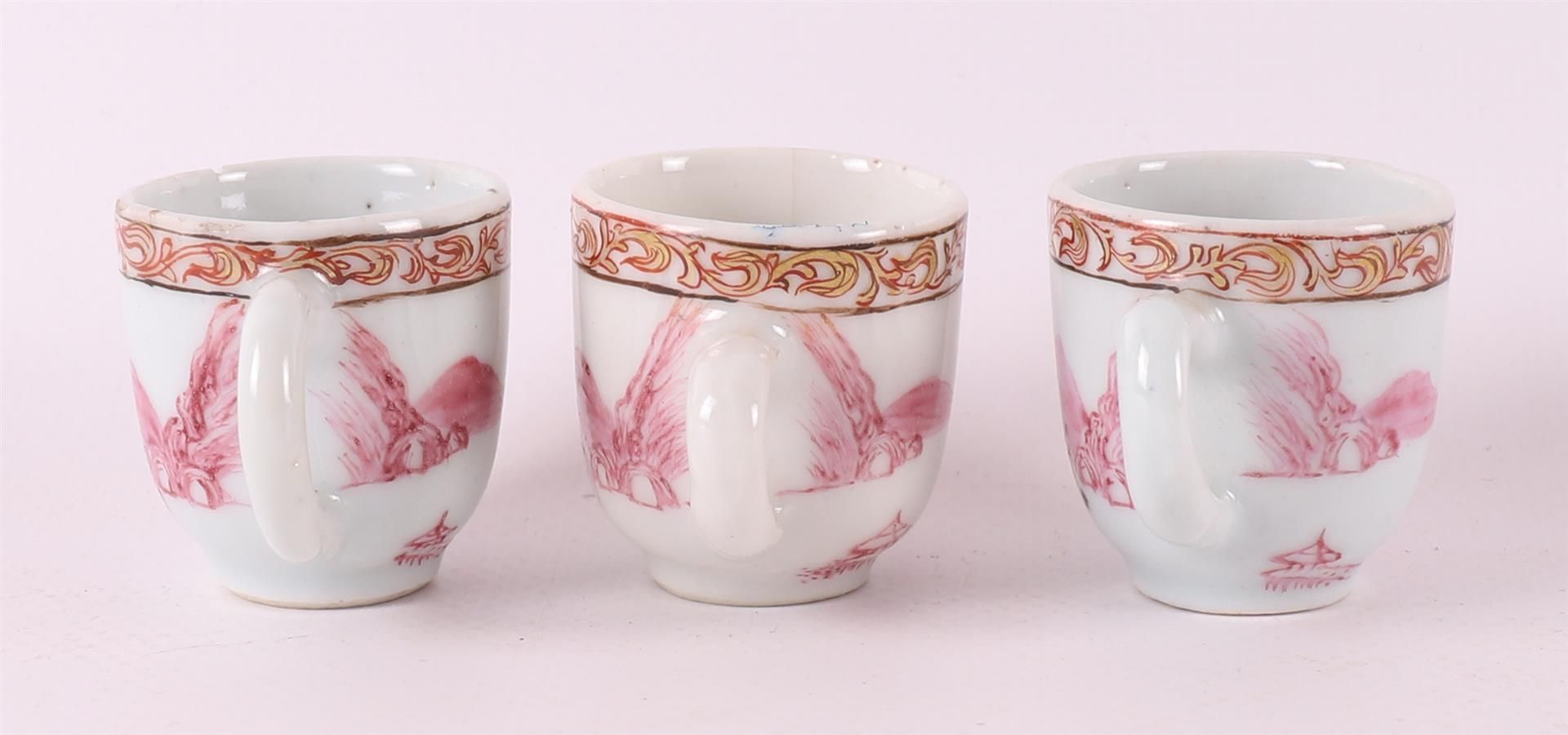 Three porcelain miniature cups with handles, China, Qianlong, 18th century - Image 3 of 8