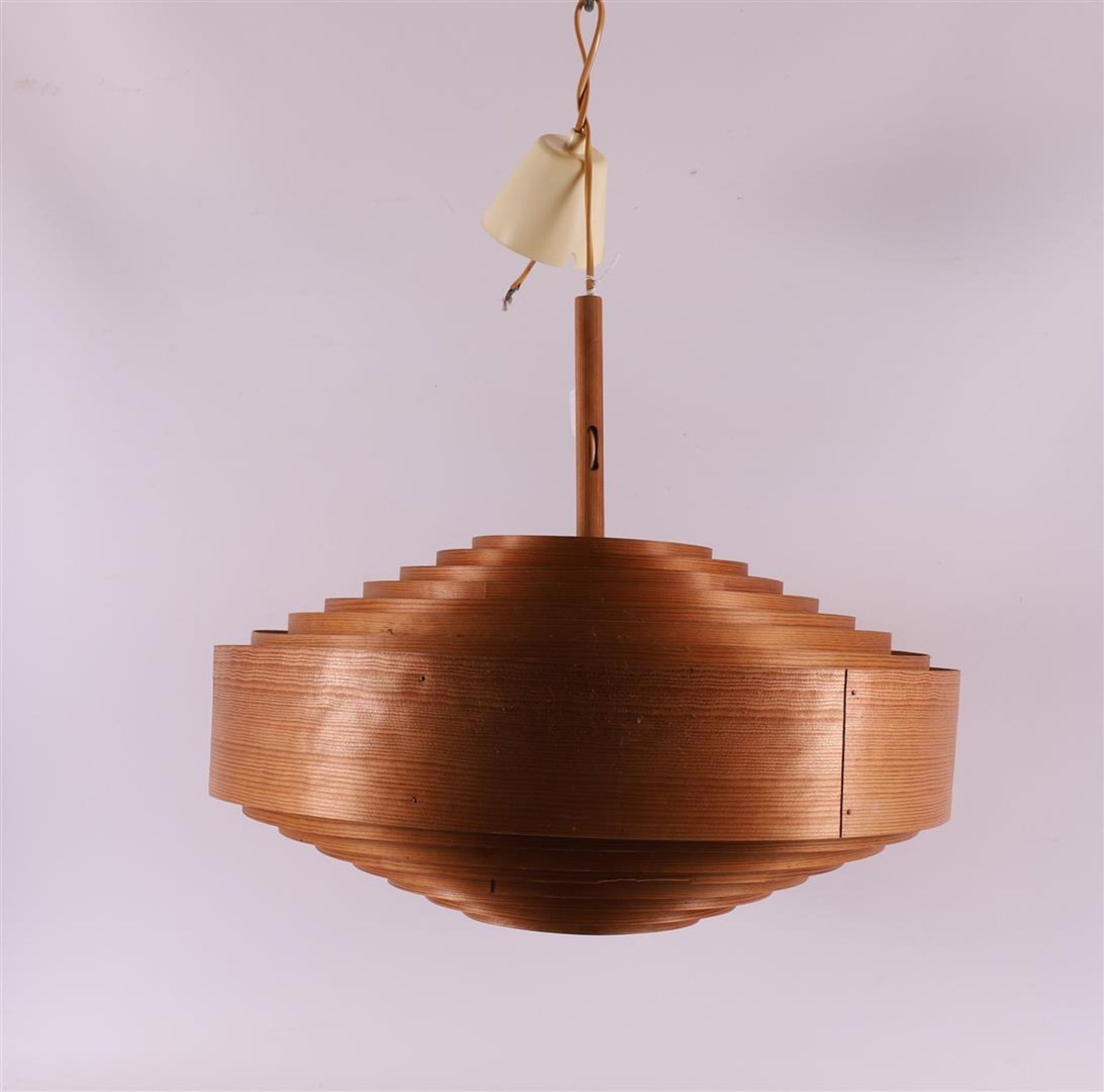 A vintage wooden design hanging lamp, 1970s. - Image 2 of 2