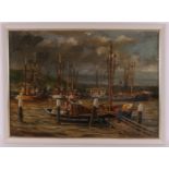 Weerd, G. (Geert) de (Sappemeer 1936) 'Fishing cutters in the harbor of Termunte