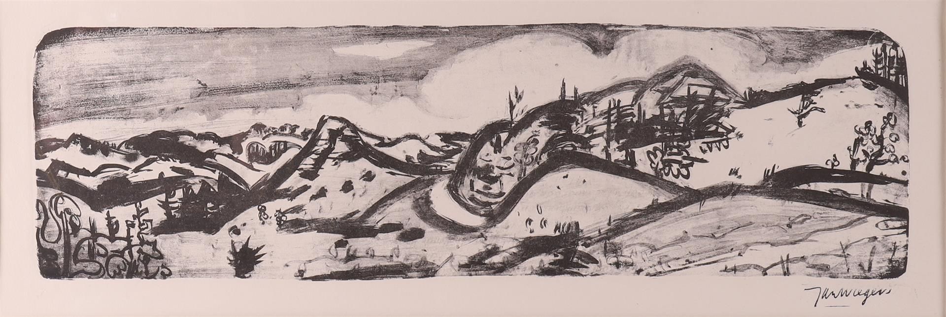 Wiegers, Jan (Oldenhove 1893 - A'dam1959) 'Italian landscape', - Bild 2 aus 3