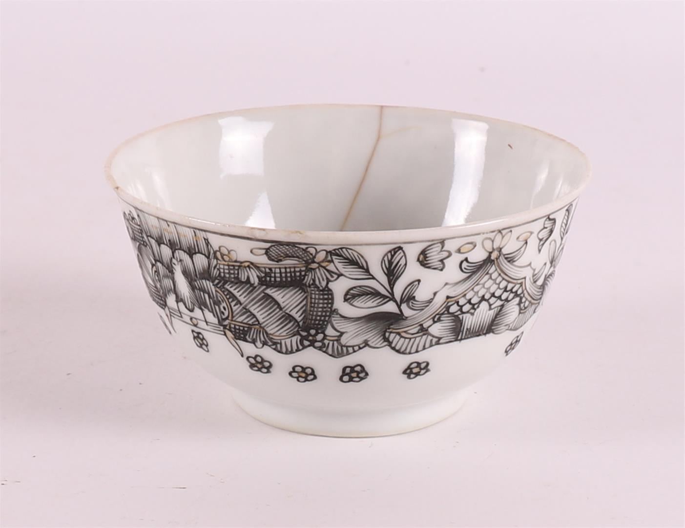 A series of six encre de Chine cups and saucers, China, Qianlong 18th century. - Image 18 of 22