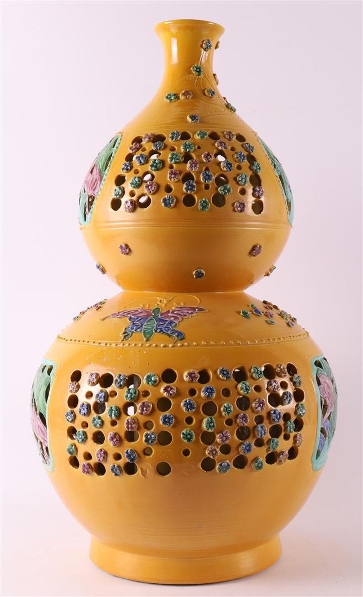 An Imperial yellow glazed gourd shaped porcelain vase, China, 21st century. - Image 2 of 7