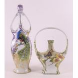 Two various porcelain vases, Art Nouveau style, after an antique example from th