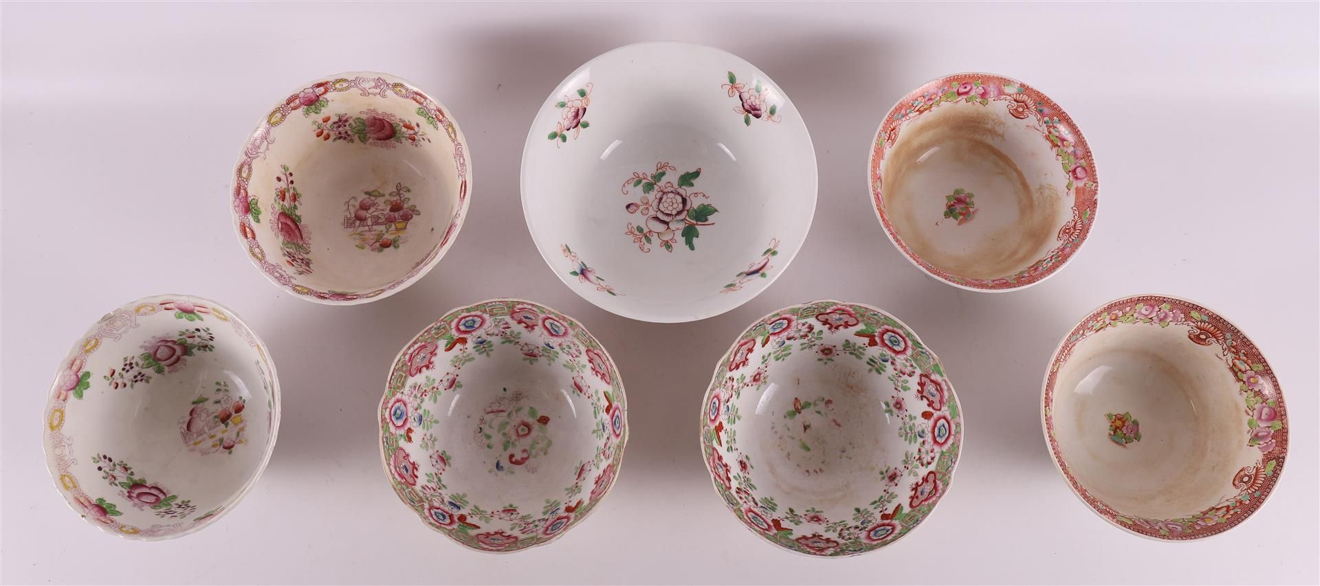 A lot of various earthenware cupboard bowls, including rose bowls, 19th century. - Image 3 of 4