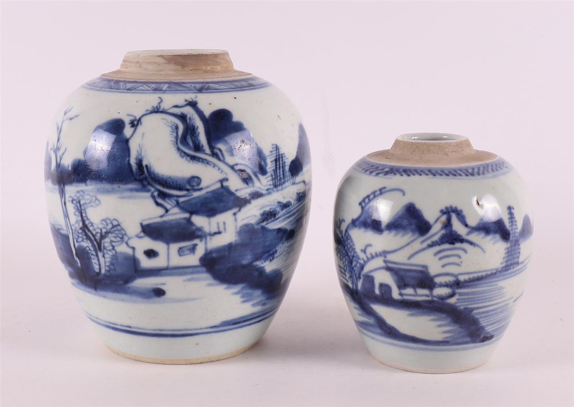 A blue and white porcelain ginger jar, China, 19th century.