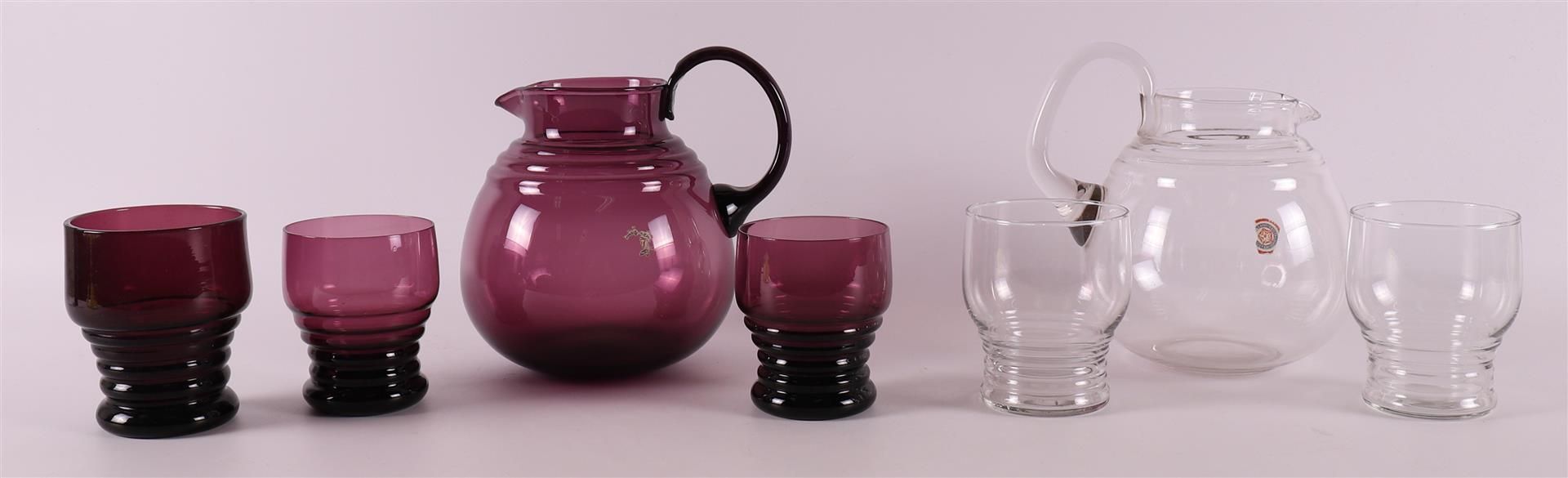 A carafe 'Marconi' with two glasses, 1933. Design: W.J.Rozendaal.