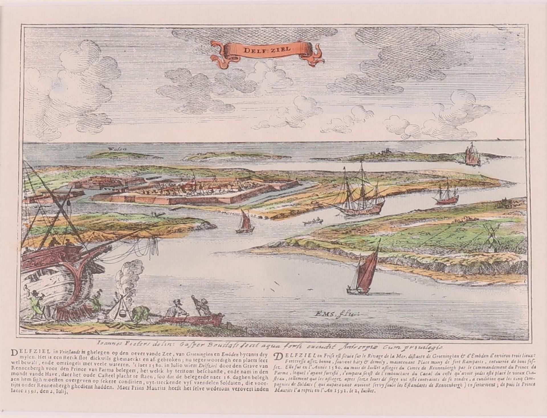 Topography, Groningen. 'Delf-Soul', by Jan Peeters, 1674 - Image 2 of 2