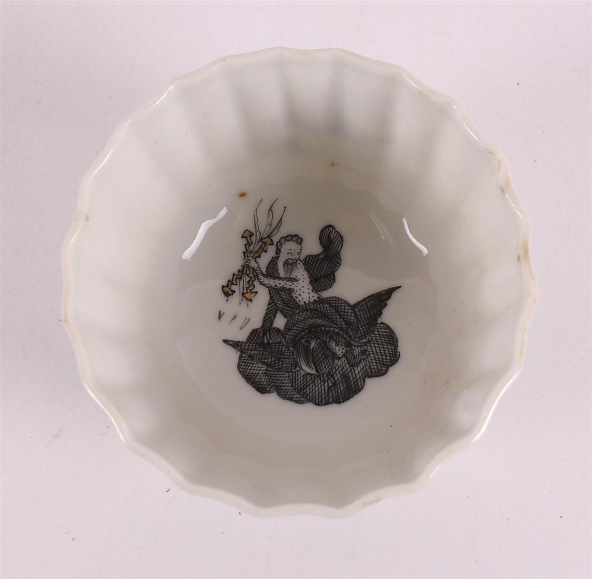 A series of six encre de Chine cups and saucers, China, Qianlong 18th century. - Image 21 of 22