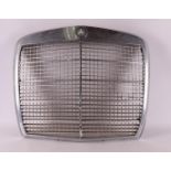 A chrome metal grille from a 1960s Mercedes.