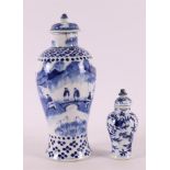 A blue and white porcelain baluster vase, China, 19th century.