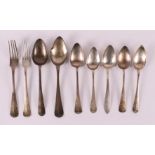 A lot of various 2nd grade 835/1000 silver spoons and forks, 428 grams in total.