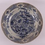 A porcelain Swatow dish with contoured rim, China, Ming, 16th century.