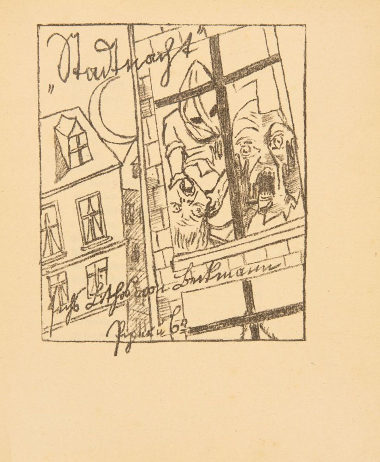 L. v. Braunbehrens / Max Beckmann, Stadtnacht. 1921. - Ex. 180/500. - Bild 2 aus 4