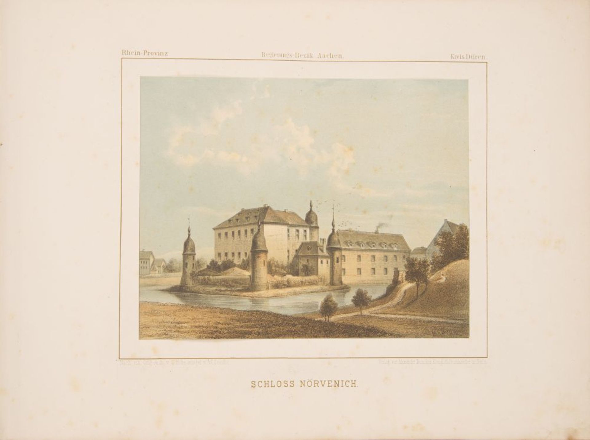 A. Duncker, Die ländlichen Wohnsitze, Schlösser und Residenzen. Rhein-Provinz III. Berlin 1879. - Bild 3 aus 6