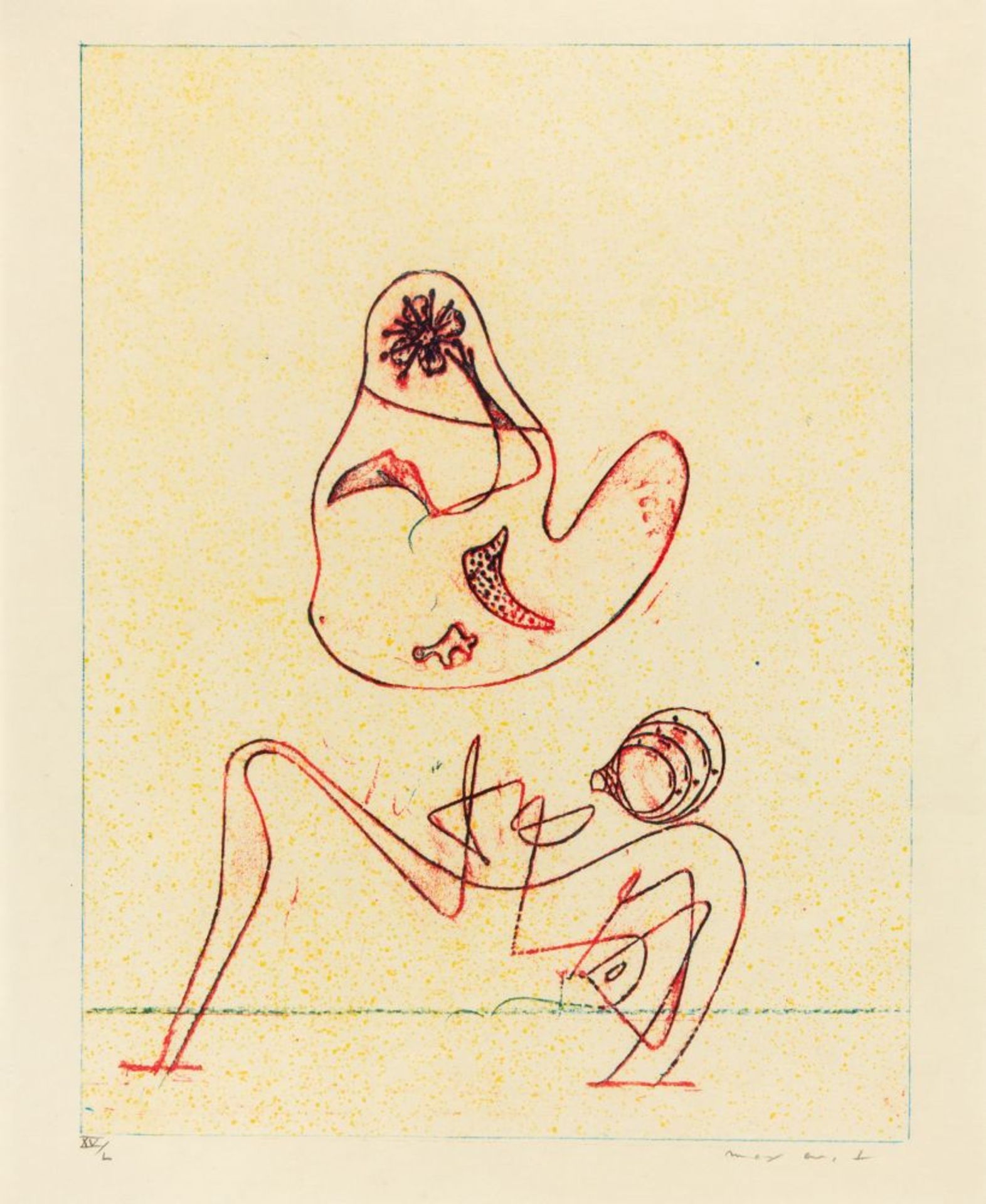 Max Ernst. La belle jardinière. 1971. Farblithographie. Signiert. Ex. XV/L. M/L 203 D.