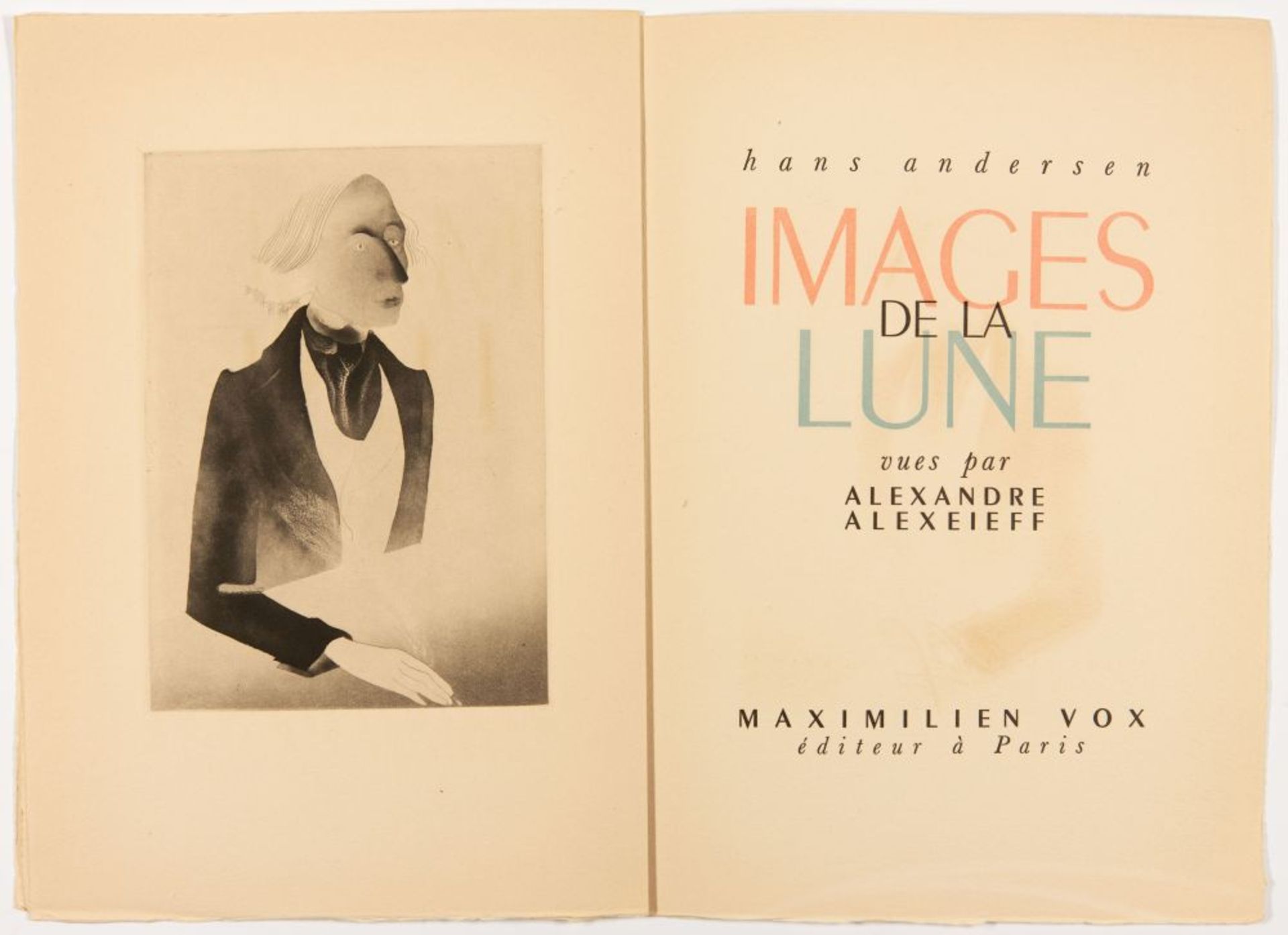 H. C. Andersen /A. Alexeieff, Images de la lune. Paris 1942. - Ex. 391/995. - Bild 2 aus 3
