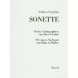 A. Gryphius / H. Fronius, Sonette. 1985. - Ex. 53 / 220.