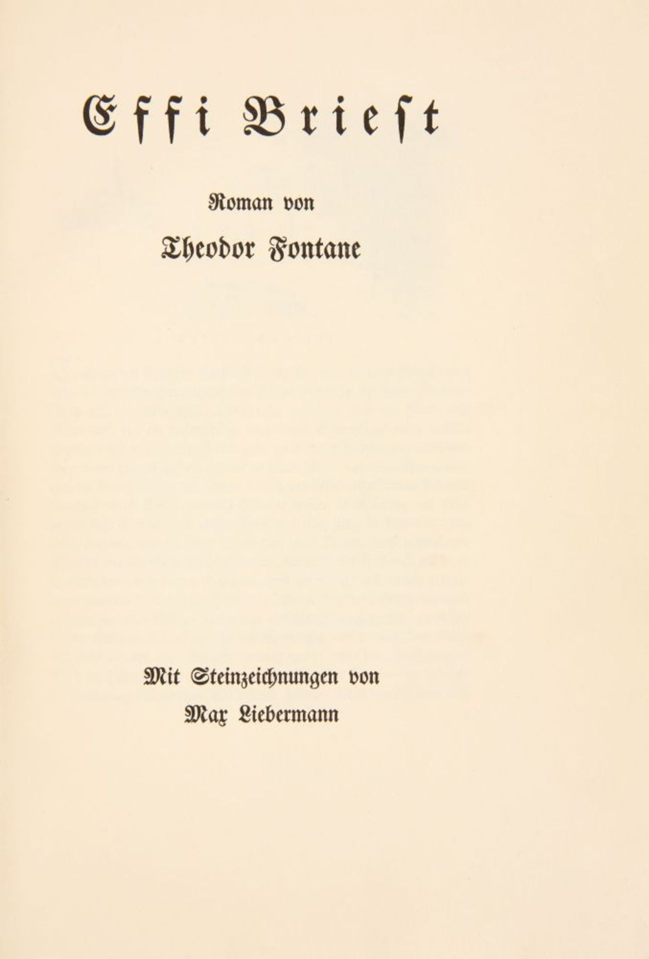 T. Fontane / M. Liebermann, Effi Briest. Bln 1926-27. Ex. 287/325. - Bild 2 aus 3