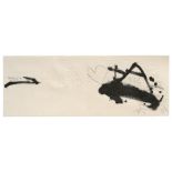 Antoni Tàpies. Neujahrskarte 1988/1989. Lithographie und Prägedruck. Drucksignatur.