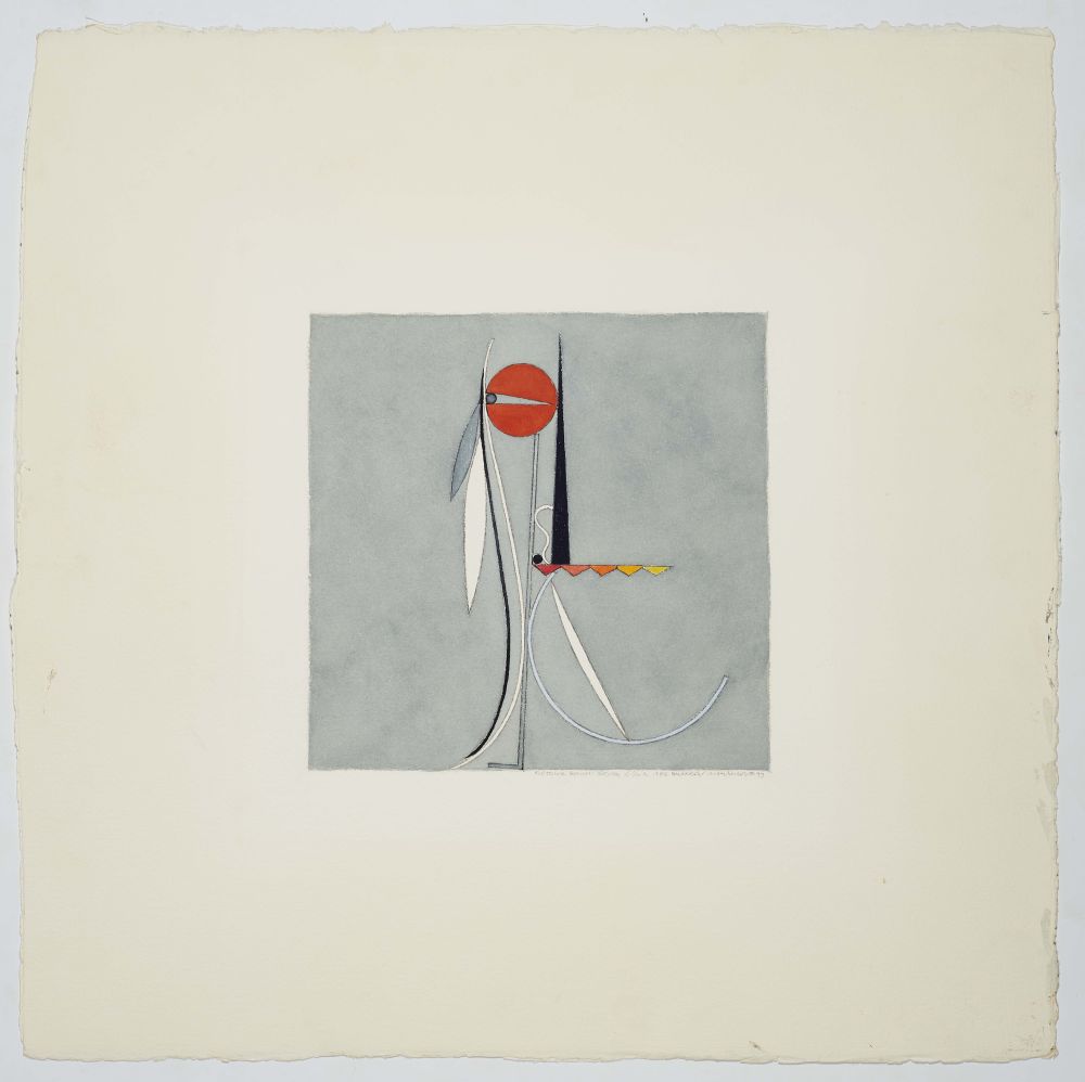 Fletcher Benton. Balanced - Unbalanced 99. 1985. Aquarell. Signiert. - Image 2 of 3