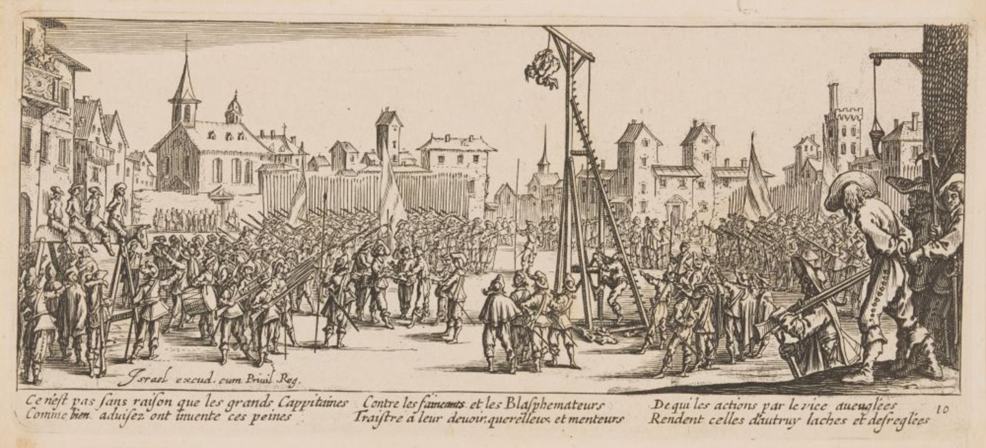 Jacques Callot. Les Misères et les Mal-Heurs de la Guerre. 1633. Komplette Folge von 18 Bll. Radieru - Image 2 of 4