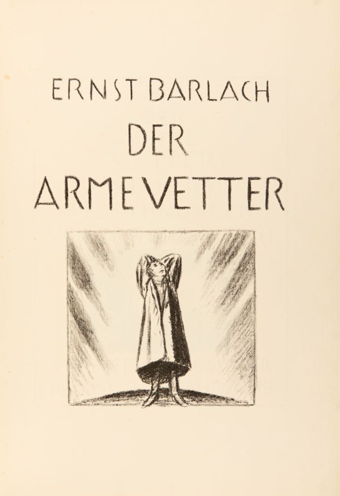 E. Barlach, Der arme Vetter. Text und Tafelmappe in 2 Bden. Berlin 1919. Ex. 227/300. - Bild 2 aus 5