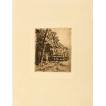 Paul Cézanne. Paysage à Auvers. (1873). Radierung. Nicht signiert.