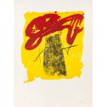 Antoni Tàpies. Roig i negre, Punto 79. 1979. Farblithographie. Signiert. Ex. 69/100. Galfetti 722.