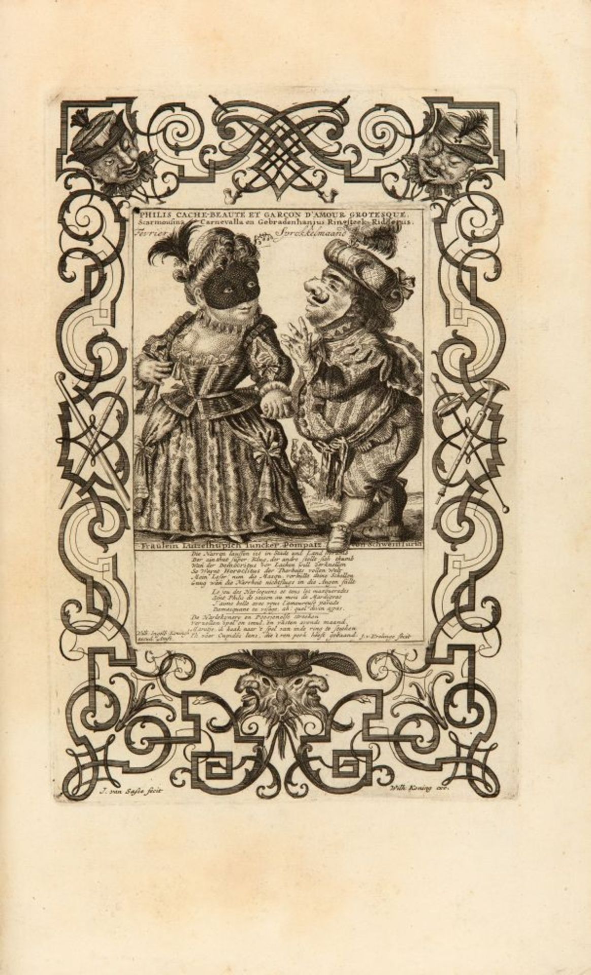 Il Callotto resuscitato. Oder Neu eingerichtes Zwerchen Cabinet. Amsterdam, um 1720. - Bild 2 aus 4