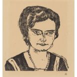 Max Beckmann. Bildnis Frau H.M. (Naila). 1923. Holzschnitt. Signiert. Hofmaier 282 IV B a.