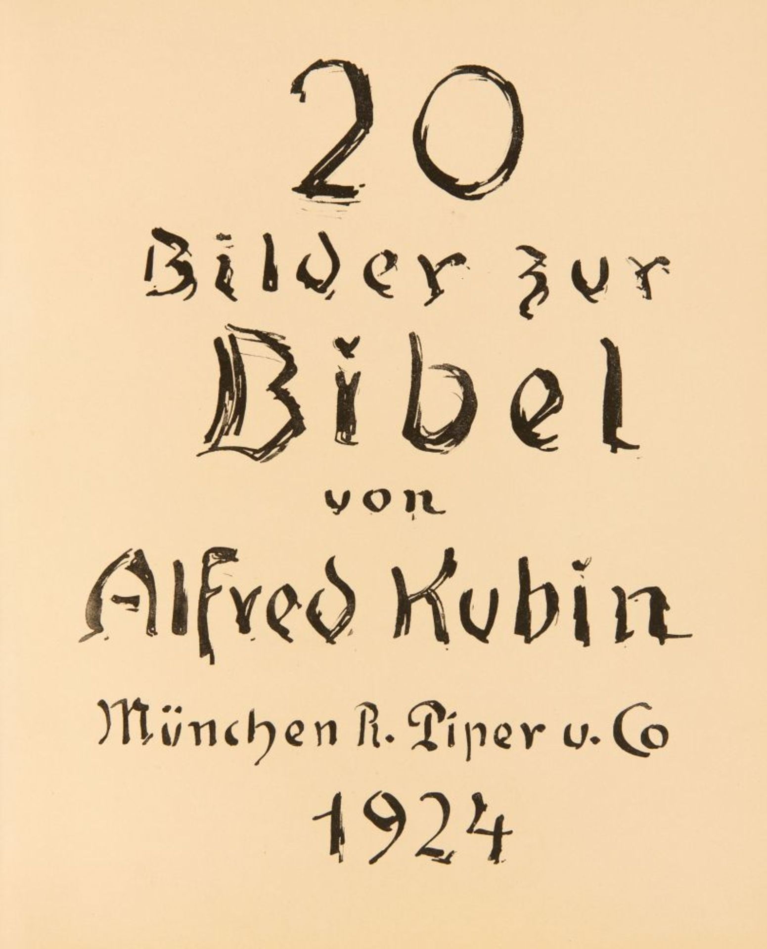 A. Kubin, 20 Bilder zur Bibel. München 1924. - Ex. XIII/80, der VA kolor. und sign. - Bild 2 aus 4