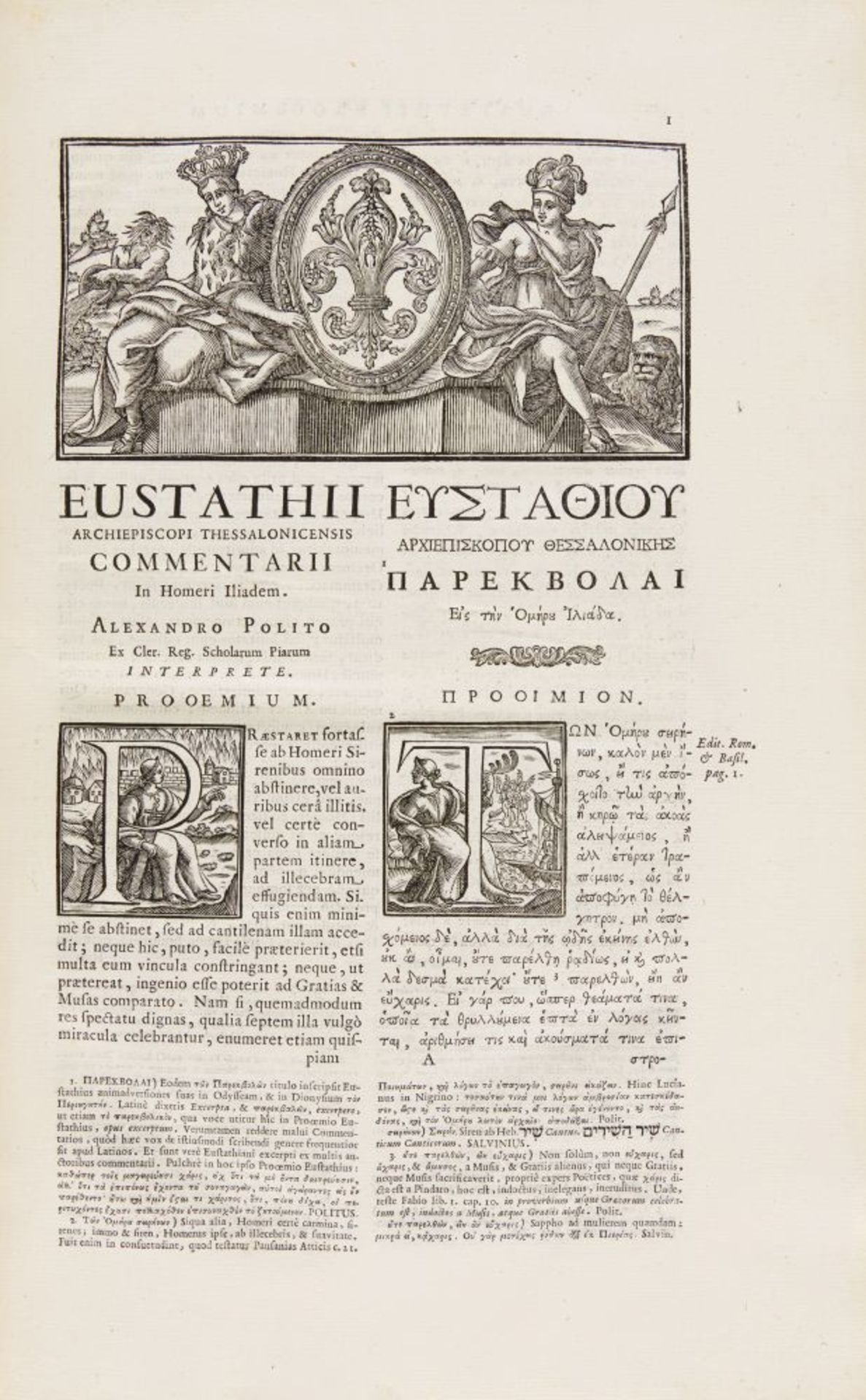 Eustathios von Thessalonike, Commentarii in Homeri. 3 Bde. 1730-35