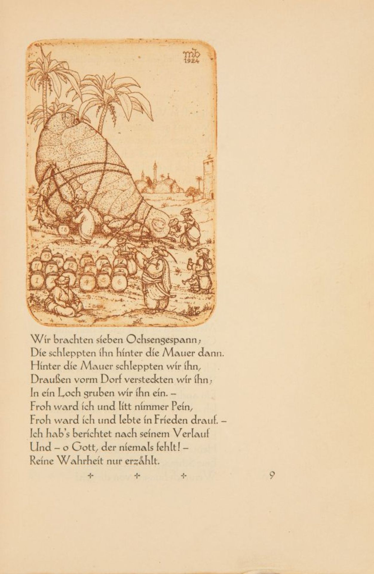 E. Littmann / M. Behmer, Vom morgenländischen Floh. Lpz 1925. - Ex. 89/300. OrLdr. - Image 2 of 3
