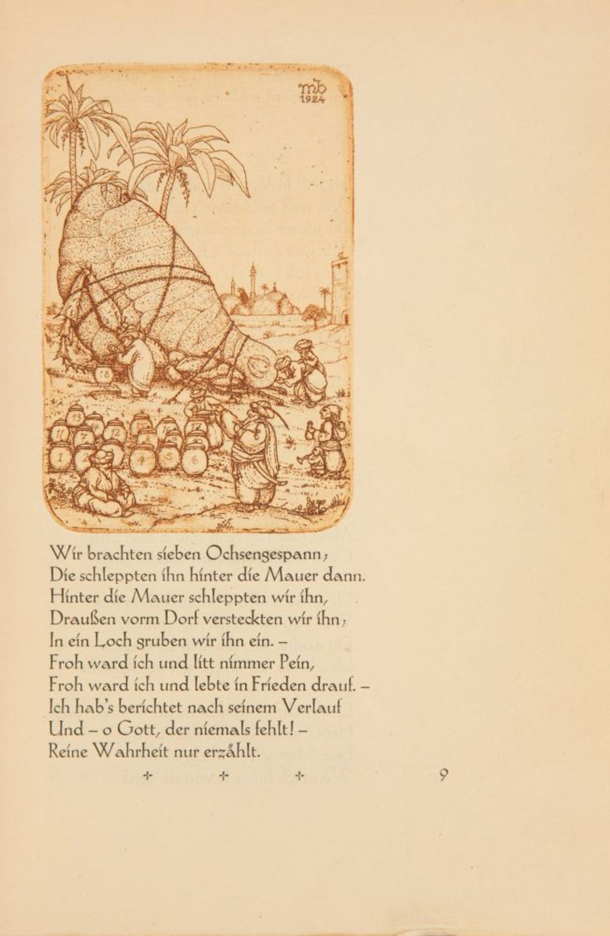 E. Littmann / M. Behmer, Vom morgenländischen Floh. Lpz 1925. - Ex. 89/300. OrLdr. - Bild 2 aus 3