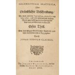 J. R. Glauber, Sammelband mit 8 teils mehrteiligen Schriften. Um 1668.