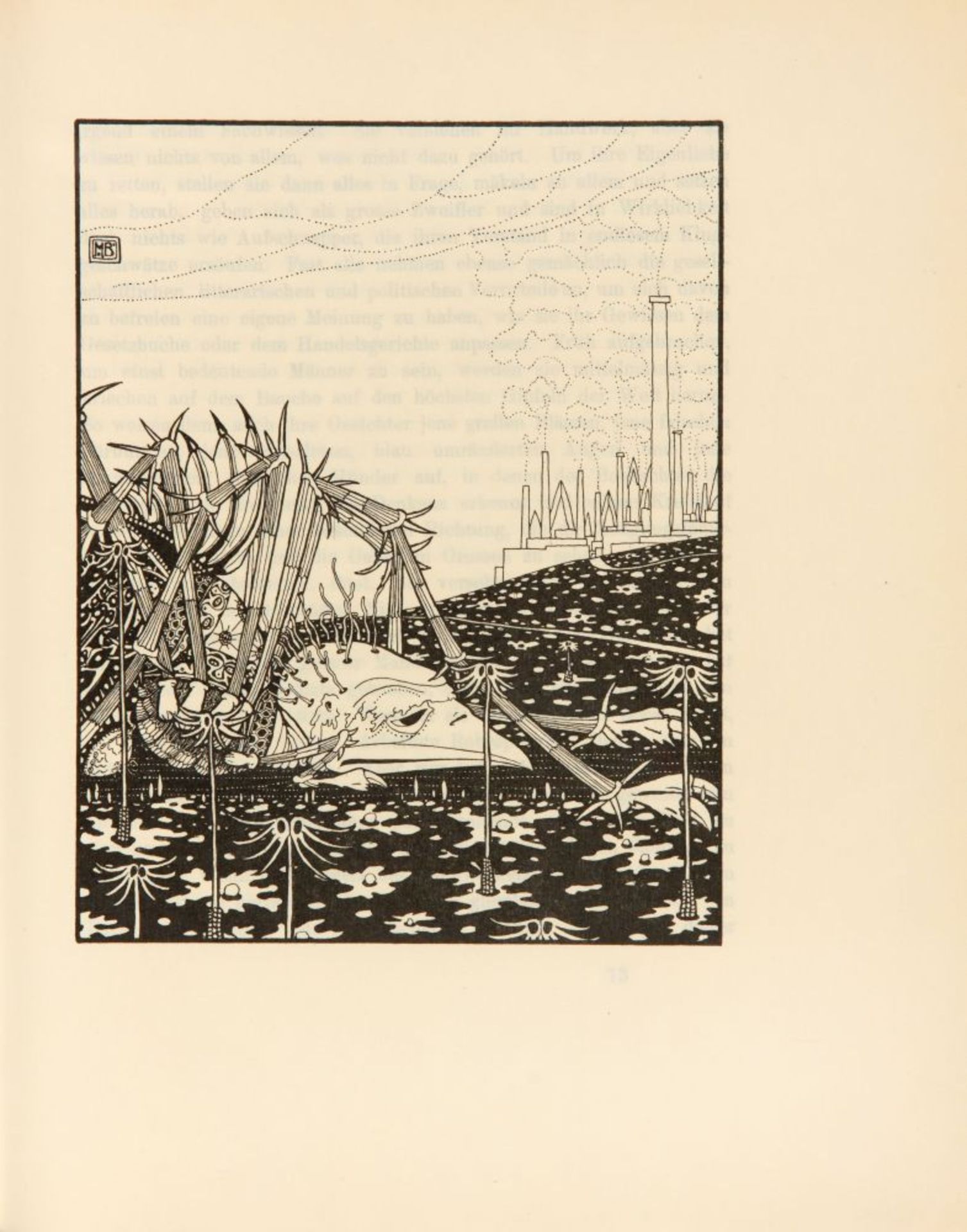 H. de Balzac / M. Behmer, Das Mädchen mit den Goldaugen. Lpz. 1904. - Ex.272/500, - Image 2 of 3