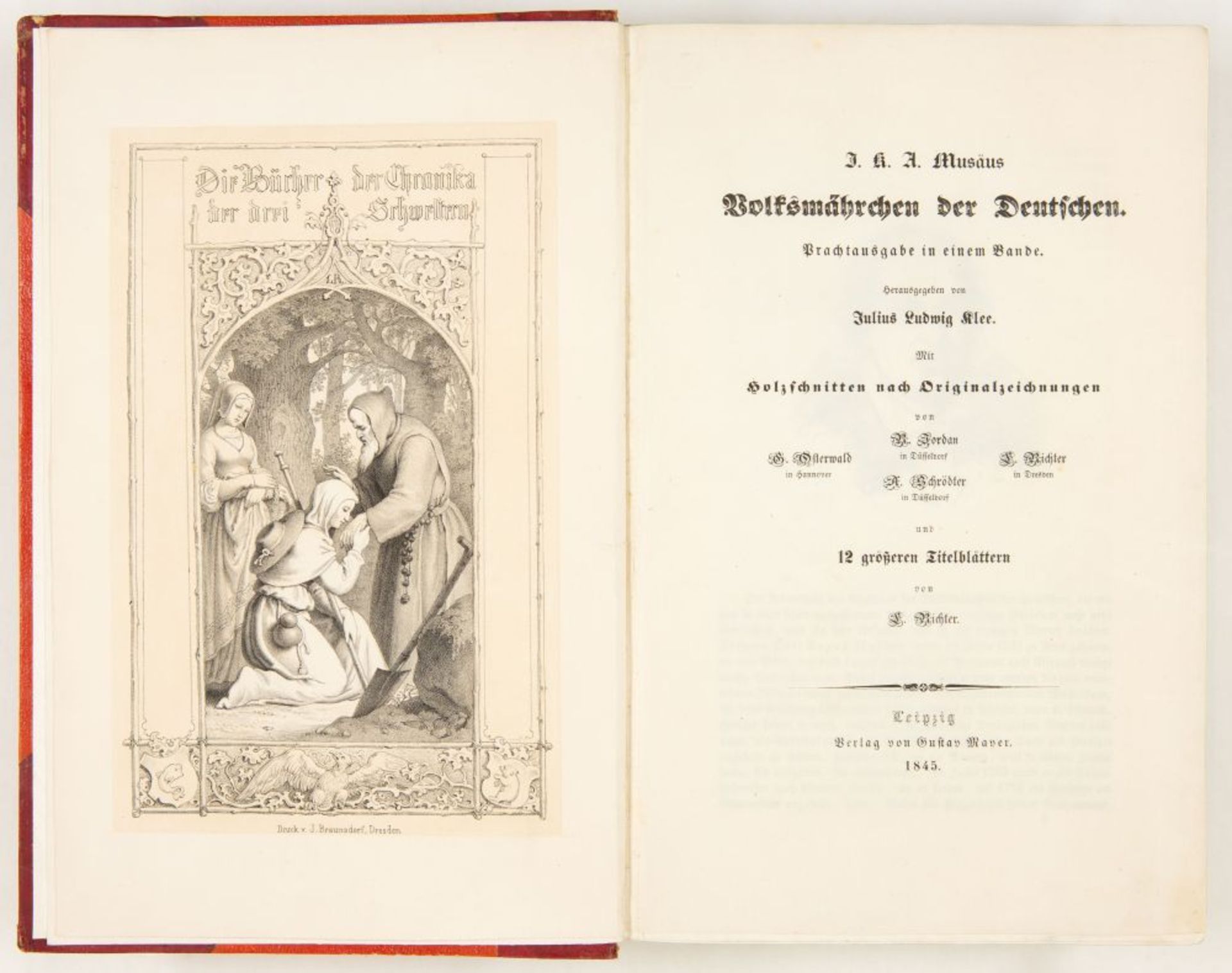 J. K. A. Musäus, Volksmährchen der Deutschen. Lpz. 1845. - Bild 2 aus 2