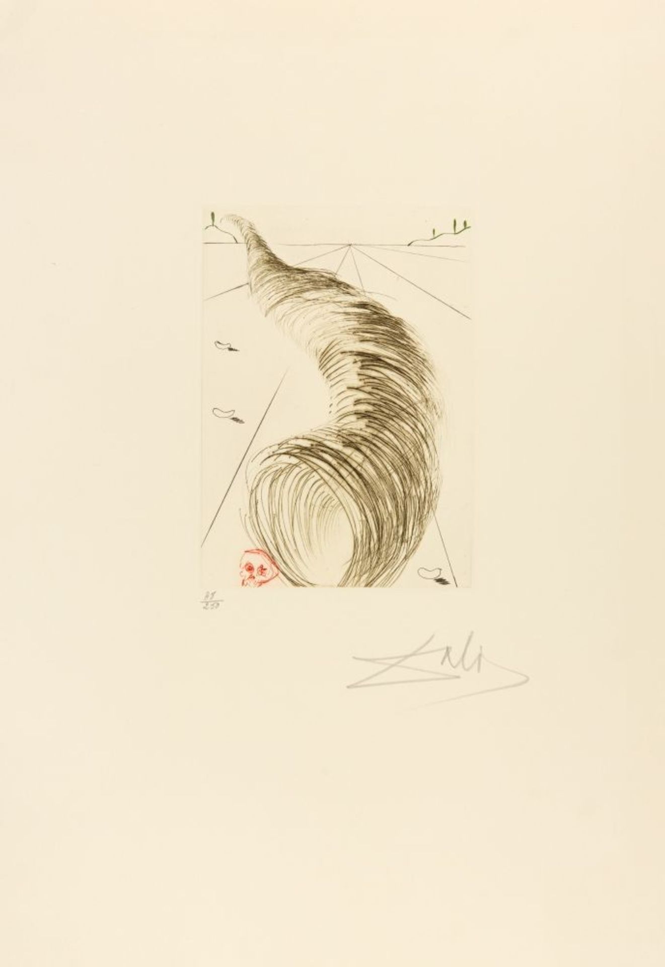 Salvador Dalí. Timon von Athen (Aus: Shakespeare II). 1970. Kaltnadelradierung. Signiert. Ex. 38/250