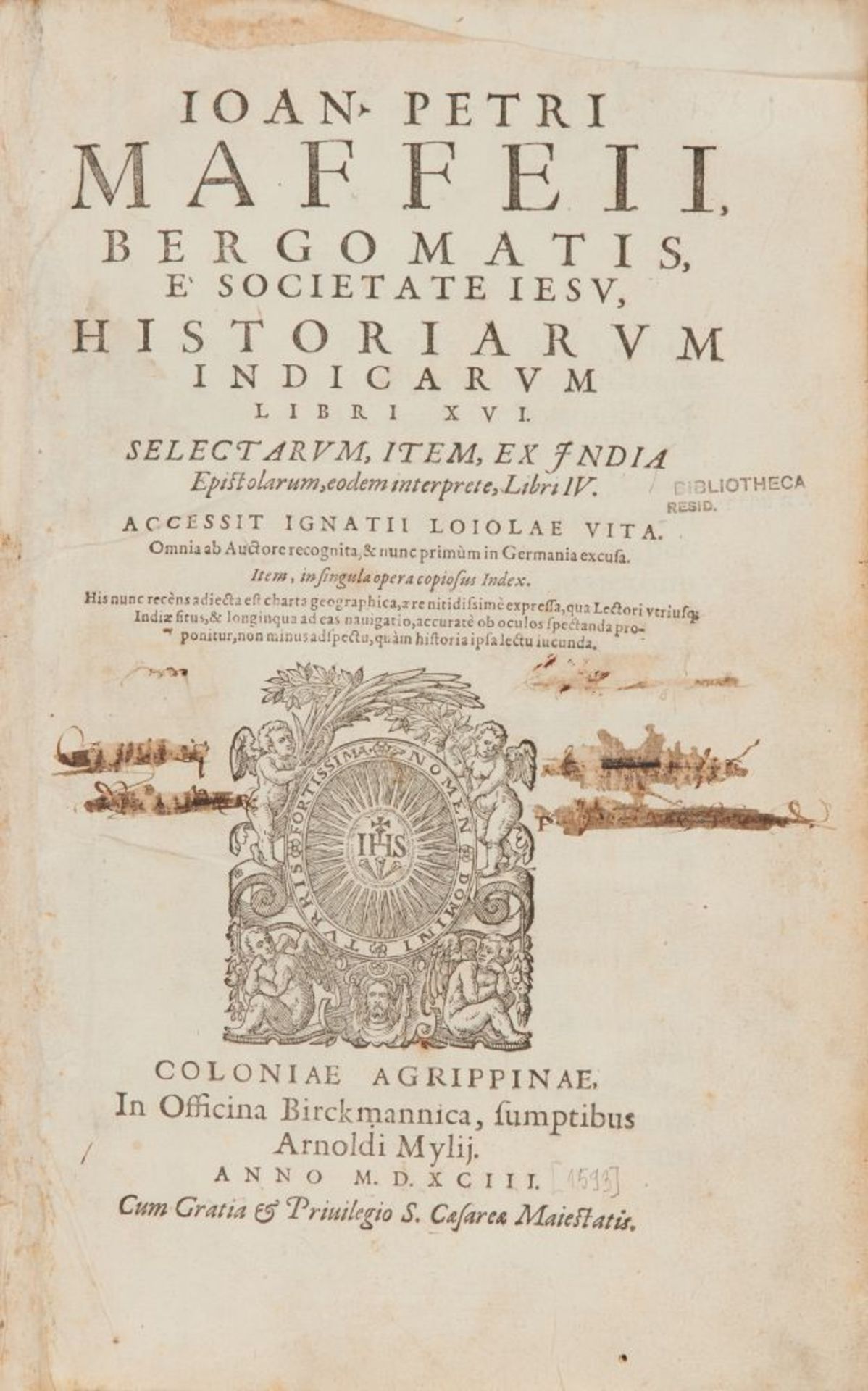 J. P. Maffei, Historiarum Indicarum, lib. XVI. Köln 1593.