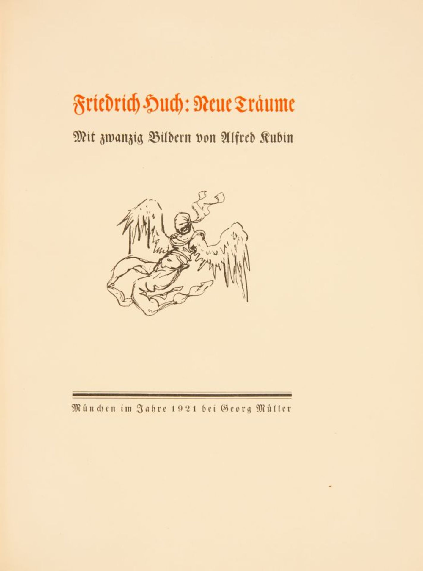 Alfred Kubin. 2 illustr. Bücher von R. R.Schmidt und F. Huch. 1921 und 1926. 2 Bde. - Bild 2 aus 2