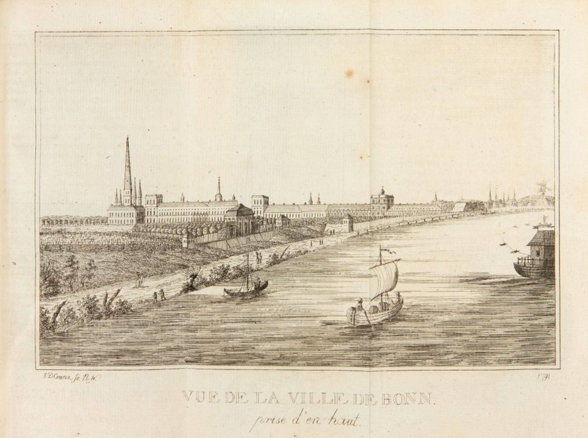 J. G. Lang, Voyage sur le Rhin. 2 in 1 Bd. Neuwied 1791. - Bild 3 aus 5