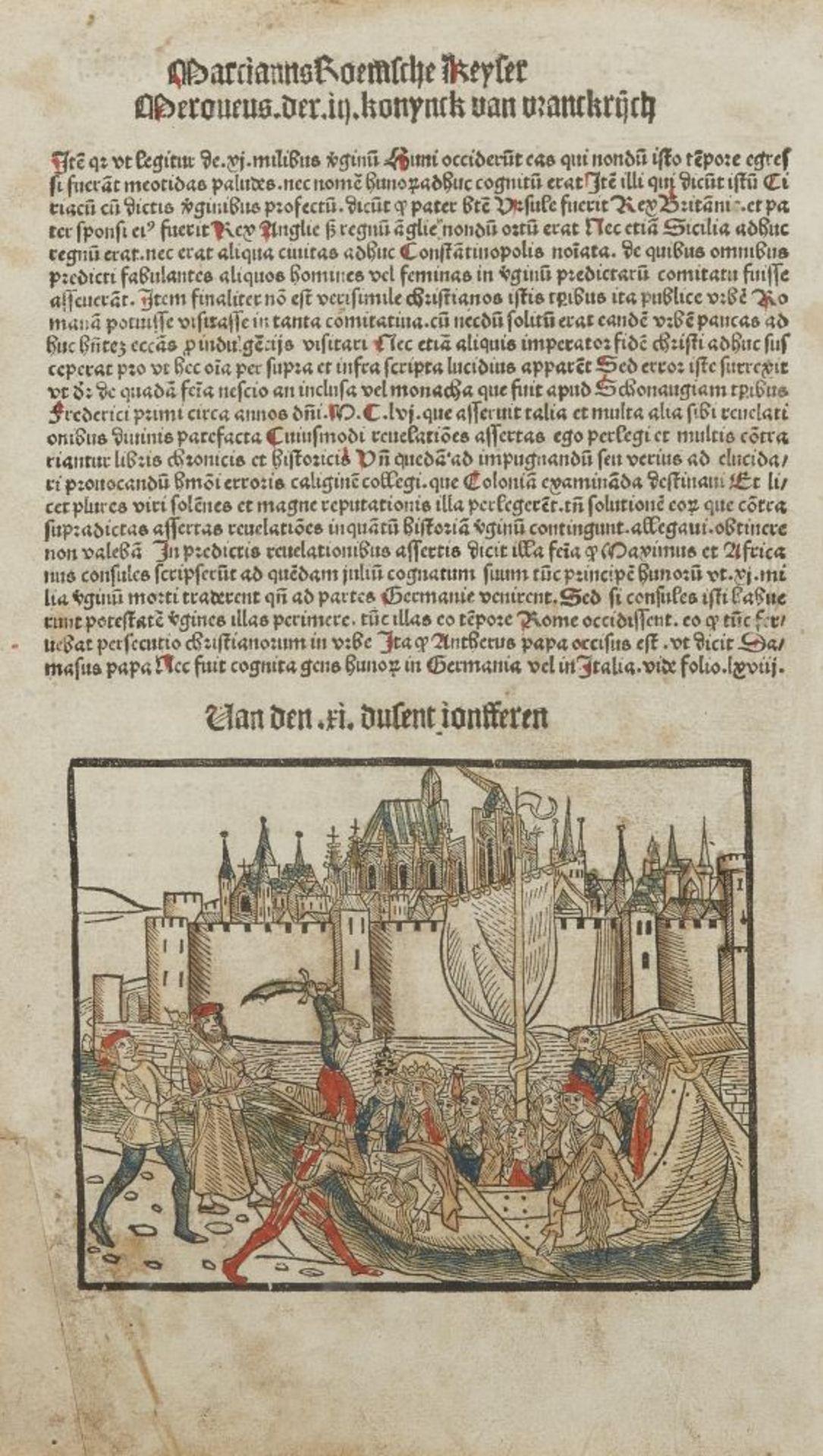 Köln. - Ansicht von Köln aus Cronica von Koelhoff. 1499. Holzschnitt.