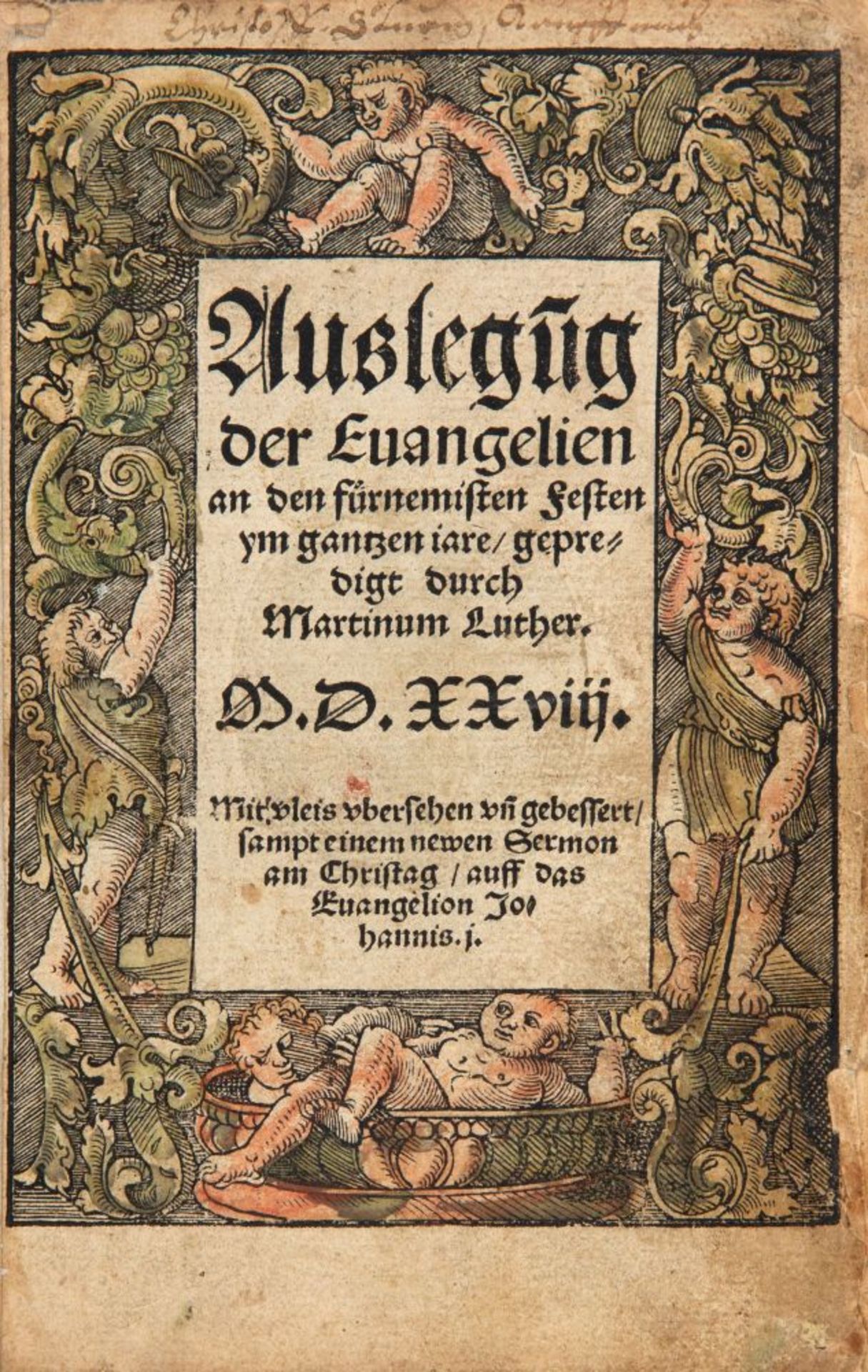 M. Luther, Auslegung der Evangelien. Erfurt 1528. - Bild 2 aus 2