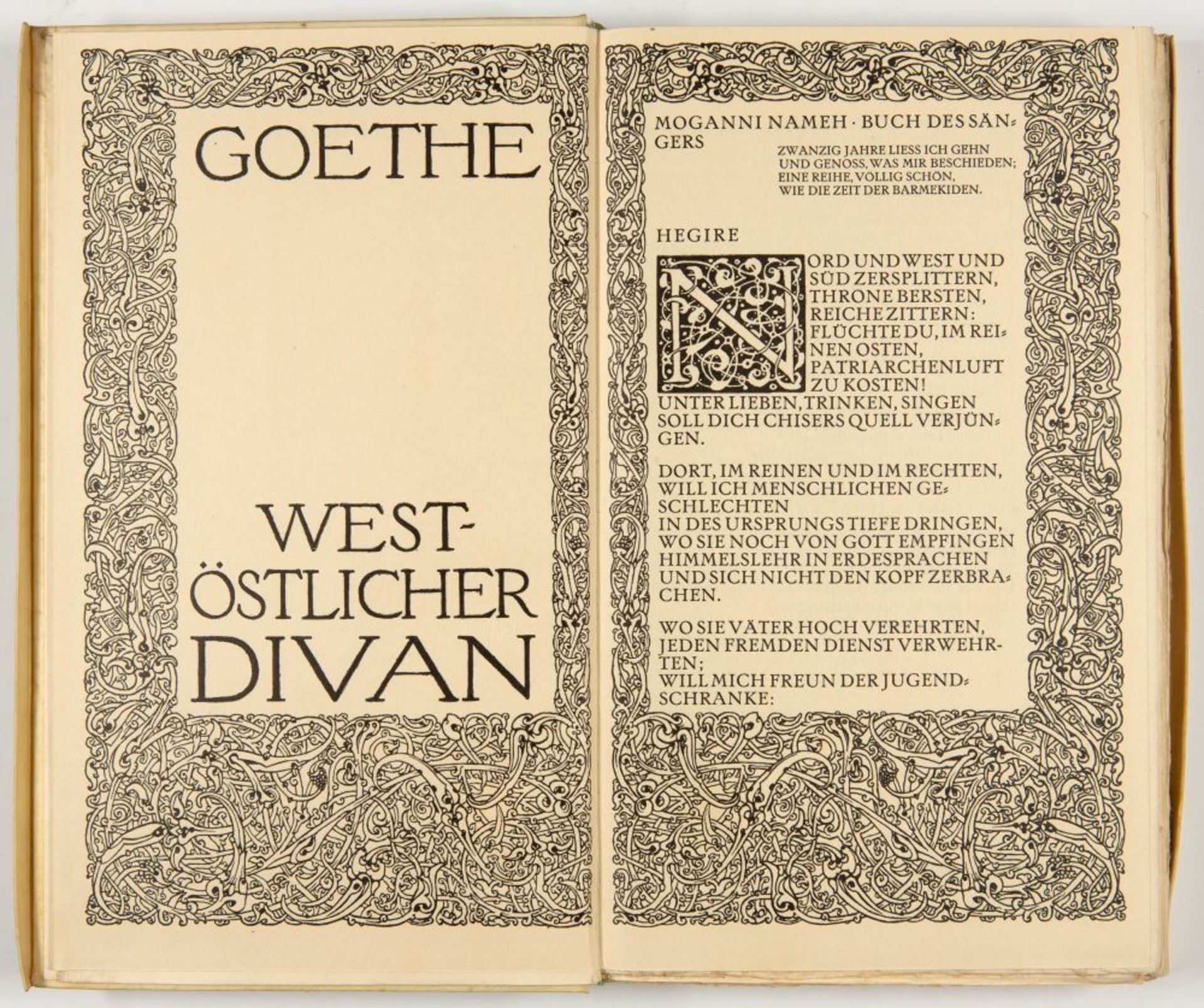 J. W. v. Goethe, West-östlicher Divan. Lpz. 1910. - Ex. 76/100 der VA. - Bild 2 aus 3