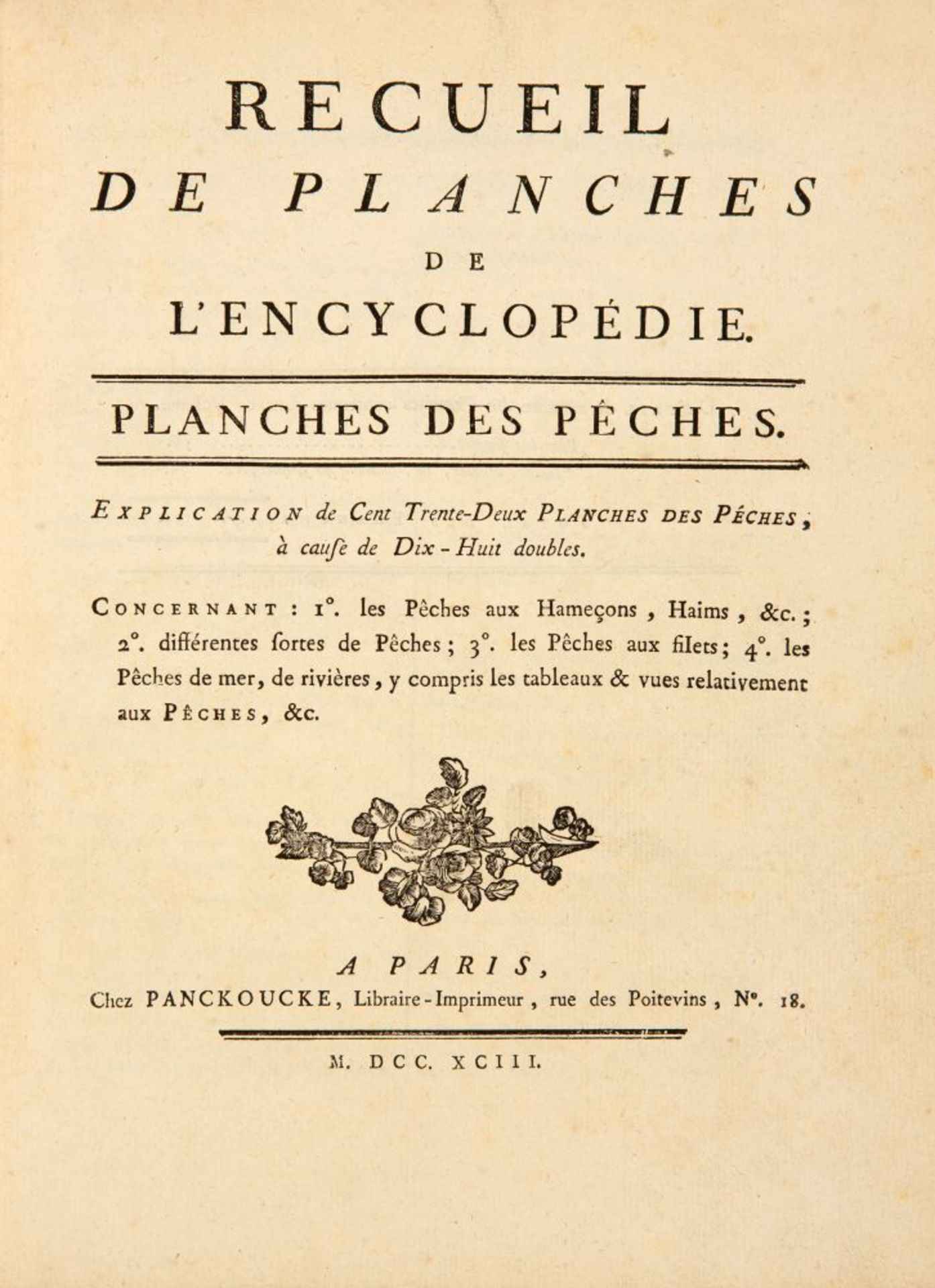 Fische. Planches des Peches. Aus: Encyclopédie methodique. Paris 1793. - Bild 2 aus 3