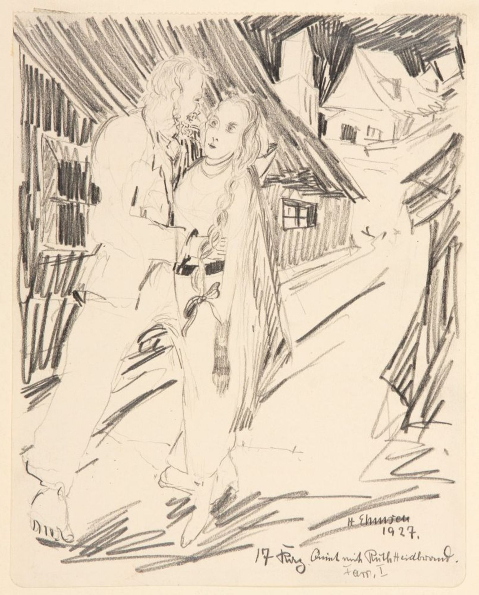 H. Ehmsen, 55 Vorzeichnungen zu Gerhart Hauptmann, Der Narr in Christo Emanuel Quint.1927. - Bild 6 aus 8