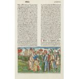 Köln.- Ansicht von Köln aus der 9. dt. Bibel. 1483. Kolor. Holzschnitt.