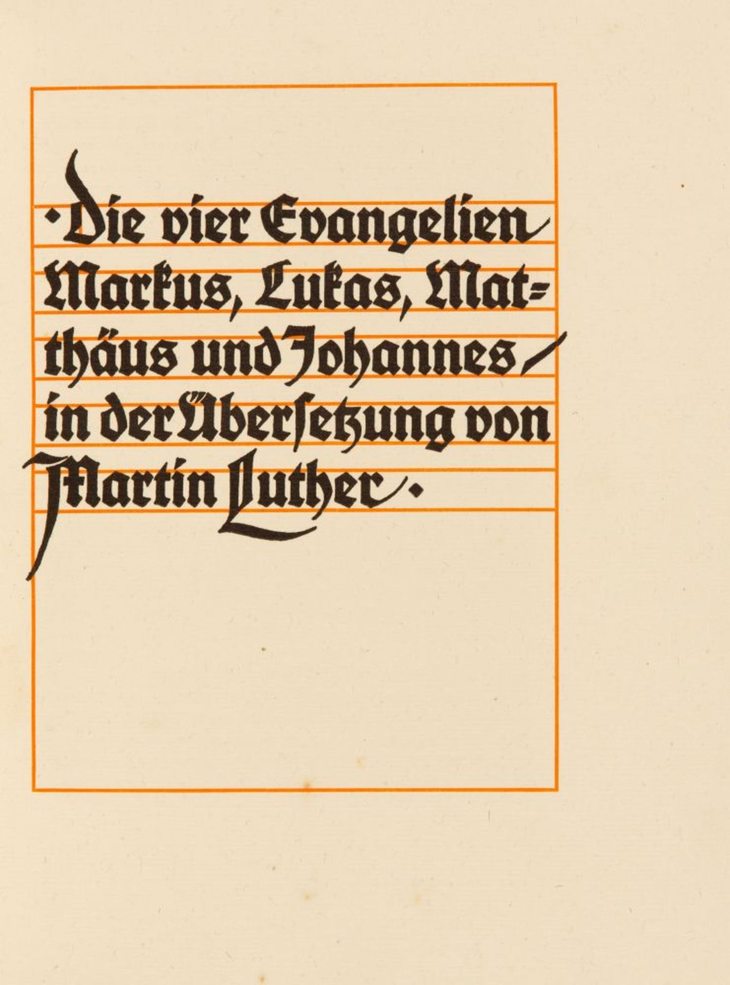 Die vier Evangelien. Übers. M. Luther. Jena 1910. Ex. Nr. 10. - Bild 2 aus 3